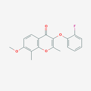 molecular formula C18H15FO4 B5818599 3-(2-fluorophenoxy)-7-methoxy-2,8-dimethyl-4H-chromen-4-one 