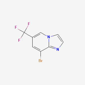 molecular formula C8H4BrF3N2 B581860 8-溴-6-(三氟甲基)咪唑并[1,2-a]吡啶 CAS No. 1277178-00-3