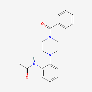 molecular formula C19H21N3O2 B5818607 N-[2-(4-benzoyl-1-piperazinyl)phenyl]acetamide 