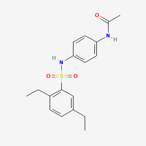 molecular formula C18H22N2O3S B5818614 N-(4-{[(2,5-diethylphenyl)sulfonyl]amino}phenyl)acetamide 