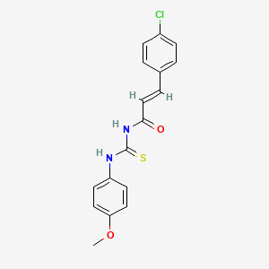 3-(4-chlorophenyl)-N-{[(4-methoxyphenyl)amino]carbonothioyl}acrylamide