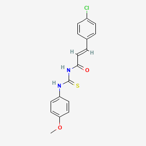 molecular formula C17H15ClN2O2S B5818628 3-(4-chlorophenyl)-N-{[(4-methoxyphenyl)amino]carbonothioyl}acrylamide 