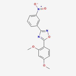 5-(2,4-dimethoxyphenyl)-3-(3-nitrophenyl)-1,2,4-oxadiazole