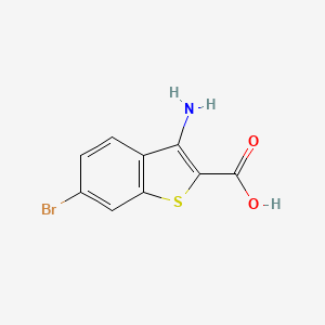 molecular formula C9H6BrNO2S B581865 3-氨基-6-溴-1-苯并噻吩-2-羧酸 CAS No. 1781783-46-7