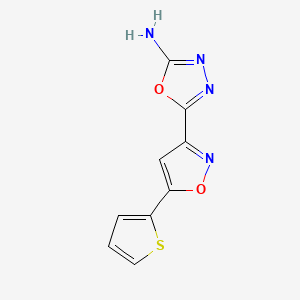 5-[5-(2-thienyl)-3-isoxazolyl]-1,3,4-oxadiazol-2-amine