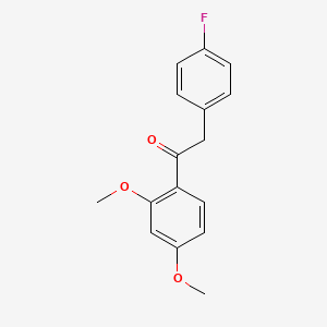 molecular formula C16H15FO3 B5818667 1-(2,4-dimethoxyphenyl)-2-(4-fluorophenyl)ethanone 