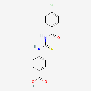 molecular formula C15H11ClN2O3S B5818691 4-({[(4-chlorobenzoyl)amino]carbonothioyl}amino)benzoic acid 