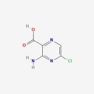 molecular formula C5H4ClN3O2 B581870 3-氨基-5-氯吡嗪-2-羧酸 CAS No. 1260663-68-0