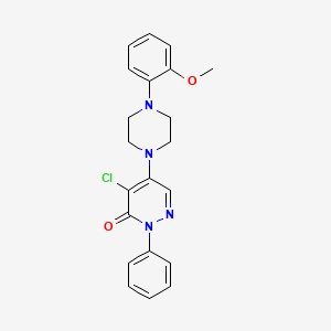 molecular formula C21H21ClN4O2 B5818710 4-chloro-5-[4-(2-methoxyphenyl)-1-piperazinyl]-2-phenyl-3(2H)-pyridazinone 