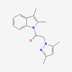 molecular formula C17H19N3O B5818720 1-[(3,5-dimethyl-1H-pyrazol-1-yl)acetyl]-2,3-dimethyl-1H-indole 