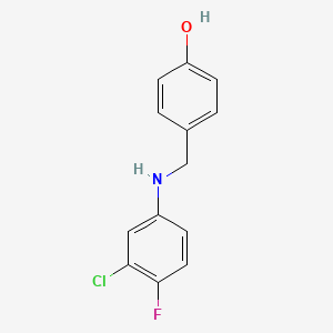 molecular formula C13H11ClFNO B5818722 4-{[(3-chloro-4-fluorophenyl)amino]methyl}phenol 