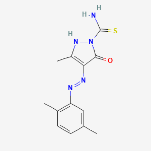 4-[(2,5-dimethylphenyl)hydrazono]-3-methyl-5-oxo-4,5-dihydro-1H-pyrazole-1-carbothioamide
