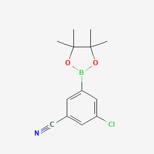 molecular formula C13H15BClNO2 B581873 3-氯-5-(4,4,5,5-四甲基-1,3,2-二氧杂硼环-2-基)苯甲腈 CAS No. 1212021-11-8