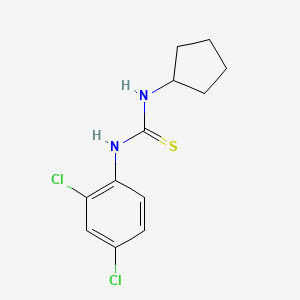 molecular formula C12H14Cl2N2S B5818731 N-cyclopentyl-N'-(2,4-dichlorophenyl)thiourea 