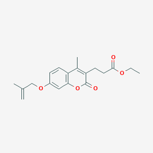 ethyl 3-{4-methyl-7-[(2-methyl-2-propen-1-yl)oxy]-2-oxo-2H-chromen-3-yl}propanoate