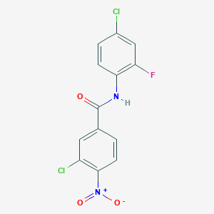 molecular formula C13H7Cl2FN2O3 B5818738 3-chloro-N-(4-chloro-2-fluorophenyl)-4-nitrobenzamide 