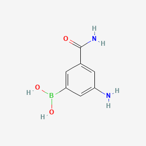 B581874 3-Amino-5-carbamoylphenylboronic acid CAS No. 1801408-17-2