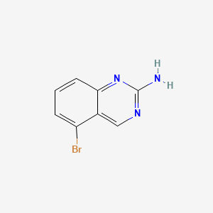 molecular formula C8H6BrN3 B581877 5-溴喹唑啉-2-胺 CAS No. 181871-83-0