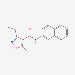 molecular formula C17H16N2O2 B5818773 3-ethyl-5-methyl-N-2-naphthyl-4-isoxazolecarboxamide 