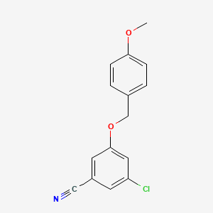 molecular formula C15H12ClNO2 B581878 3-Chloro-5-[(4-methoxybenzyl)oxy]benzonitrile CAS No. 1213790-87-4