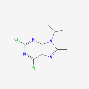 molecular formula C9H10Cl2N4 B581879 2,6-二氯-9-异丙基-8-甲基-9H-嘌呤 CAS No. 1313026-86-6