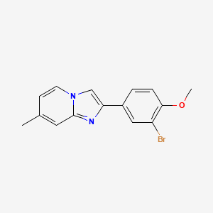molecular formula C15H13BrN2O B5818792 2-(3-bromo-4-methoxyphenyl)-7-methylimidazo[1,2-a]pyridine 