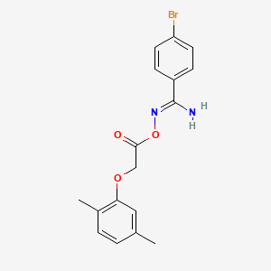 molecular formula C17H17BrN2O3 B5818793 4-bromo-N'-{[(2,5-dimethylphenoxy)acetyl]oxy}benzenecarboximidamide 