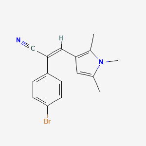 molecular formula C16H15BrN2 B5818796 2-(4-bromophenyl)-3-(1,2,5-trimethyl-1H-pyrrol-3-yl)acrylonitrile 