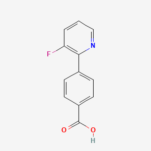 molecular formula C12H8FNO2 B581881 4-(3-Fluoropyridin-2-yl)benzoic acid CAS No. 1260650-69-8