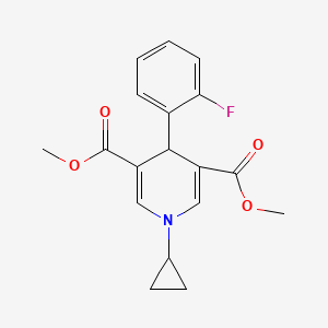 dimethyl 1-cyclopropyl-4-(2-fluorophenyl)-1,4-dihydro-3,5-pyridinedicarboxylate