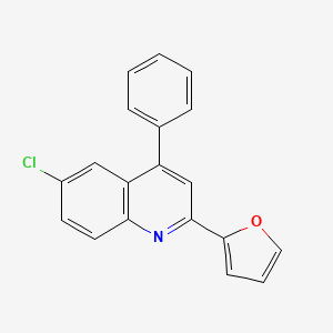 molecular formula C19H12ClNO B5818873 6-chloro-2-(2-furyl)-4-phenylquinoline 
