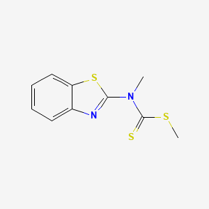 molecular formula C10H10N2S3 B5818887 methyl 1,3-benzothiazol-2-yl(methyl)dithiocarbamate 