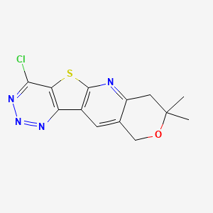 molecular formula C13H11ClN4OS B5818919 4-chloro-8,8-dimethyl-7,10-dihydro-8H-pyrano[3'',4'':5',6']pyrido[3',2':4,5]thieno[3,2-d][1,2,3]triazine 