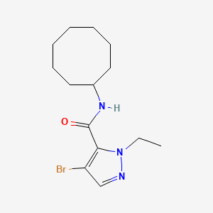 molecular formula C14H22BrN3O B5818935 4-bromo-N-cyclooctyl-1-ethyl-1H-pyrazole-5-carboxamide 