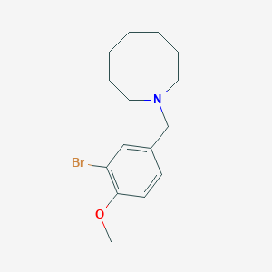 molecular formula C15H22BrNO B5818944 1-(3-bromo-4-methoxybenzyl)azocane 