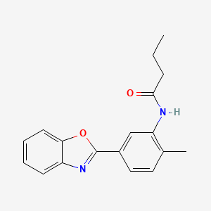 molecular formula C18H18N2O2 B5818958 N-[5-(1,3-benzoxazol-2-yl)-2-methylphenyl]butanamide 