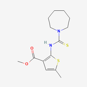 methyl 2-[(1-azepanylcarbonothioyl)amino]-5-methyl-3-thiophenecarboxylate