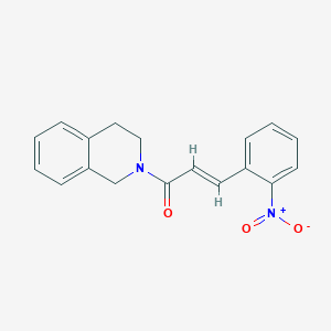 molecular formula C18H16N2O3 B5819045 2-[3-(2-nitrophenyl)acryloyl]-1,2,3,4-tetrahydroisoquinoline 