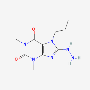 molecular formula C10H16N6O2 B5819048 8-hydrazino-1,3-dimethyl-7-propyl-3,7-dihydro-1H-purine-2,6-dione 