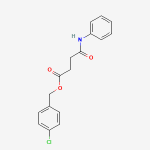 molecular formula C17H16ClNO3 B5819049 4-chlorobenzyl 4-anilino-4-oxobutanoate 