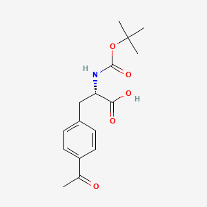 molecular formula C16H21NO5 B581905 Boc-4-acetyl-L-phenylalanine CAS No. 204856-73-5