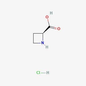 molecular formula C4H8ClNO2 B581907 (s)-Azetidine-2-carboxylic acid hydrochloride CAS No. 2133-35-9
