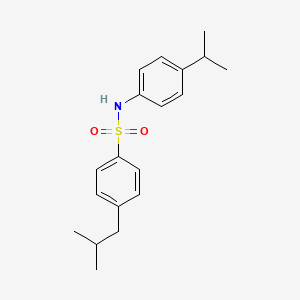 molecular formula C19H25NO2S B5819072 4-isobutyl-N-(4-isopropylphenyl)benzenesulfonamide 