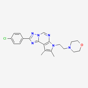 2-(4-chlorophenyl)-8,9-dimethyl-7-[2-(4-morpholinyl)ethyl]-7H-pyrrolo[3,2-e][1,2,4]triazolo[1,5-c]pyrimidine