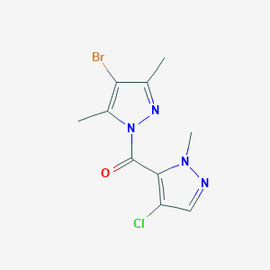 4-bromo-1-[(4-chloro-1-methyl-1H-pyrazol-5-yl)carbonyl]-3,5-dimethyl-1H-pyrazole
