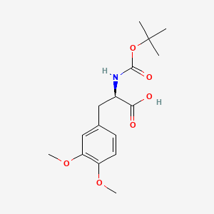 molecular formula C16H23NO6 B581909 Boc-3,4-dimethoxy-D-phenylalanine CAS No. 218457-71-7