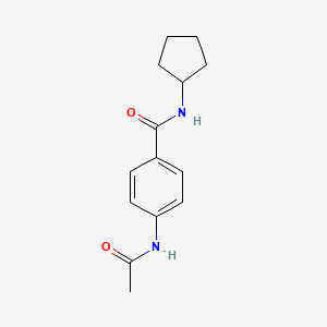 molecular formula C14H18N2O2 B5819096 4-(acetylamino)-N-cyclopentylbenzamide CAS No. 348615-16-7