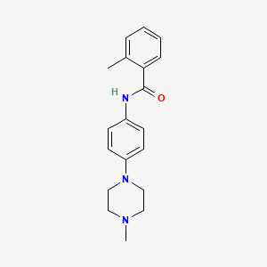molecular formula C19H23N3O B5819097 2-methyl-N-[4-(4-methyl-1-piperazinyl)phenyl]benzamide 