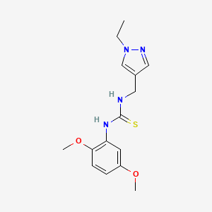 N-(2,5-dimethoxyphenyl)-N'-[(1-ethyl-1H-pyrazol-4-yl)methyl]thiourea