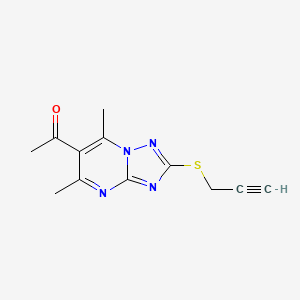 1-[5,7-dimethyl-2-(2-propyn-1-ylthio)[1,2,4]triazolo[1,5-a]pyrimidin-6-yl]ethanone